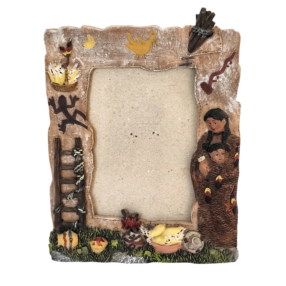 Vintage Native‎ American 3.5x5 Resin Picture Frame NO GLASS Designspirations